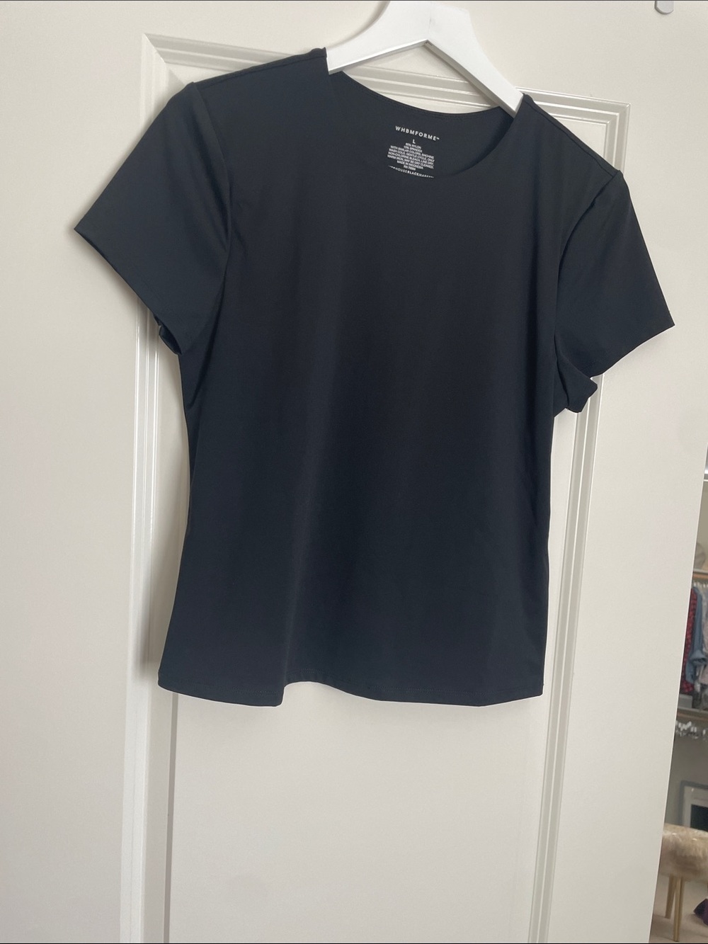 White House Black Market Classic Black Short Sleeve Crewneck Tee